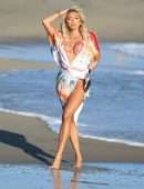 Khloe Terae Cleavage in Bikini at the Beach in Santa Monica