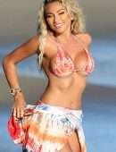Khloe Terae Cleavage in Bikini at the Beach in Santa Monica