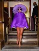 Lady Gaga Leggy Leaving Radio City Music Hall in New York