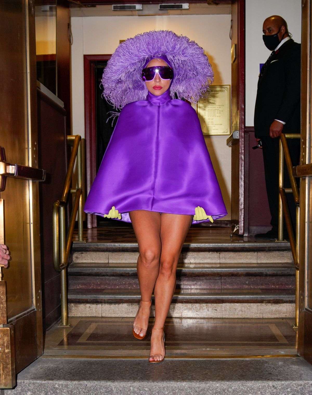 Lady Gaga Leggy Leaving Radio City Music Hall in New York