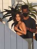 Lucy Hale Booty in Bikini at a Photoshoot in Malibu