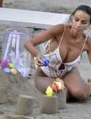 Madalina Diana Ghenea Gorgeous in Swimsuit at the Beach in Portofino