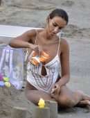 Madalina Diana Ghenea Gorgeous in Swimsuit at the Beach in Portofino