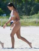 Maia Reficco in Bikini on the Beach with Friends in Miami