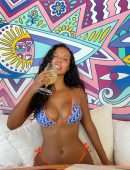 Maya Jama Cleavage in a Beautiful Bikini
