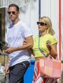 Paris Hilton "Pokies" in Yellow tshirt Out in Malibu