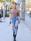 Shanina Shaik Shopping in Torn Jeans in Beverly Hills