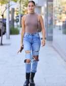 Shanina Shaik Shopping in Torn Jeans in Beverly Hills