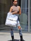 Shanina Shaik Shopping in Torn Jeans in Beverly Hills