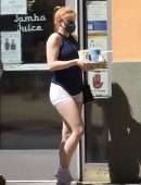 Ariel Winter Booty and Cameltoe in Tight White Shorts