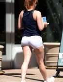 Ariel Winter Booty and Cameltoe in Tight White Shorts