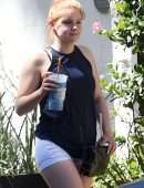 Ariel Winter Booty and Cameltoe in Tight White Shorts