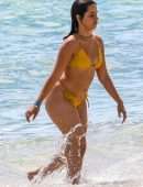 Camila Cabello Booty in Mustard Bikini at a Beach in Miami