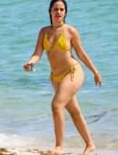 Camila Cabello Booty in Mustard Bikini at a Beach in Miami