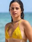 Camila Cabello Booty in Mustard Bikini at a Beach in Miami