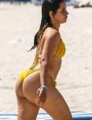 Camila Cabello Booty in Mustard Bikini at a Beach in Miami