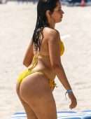 Camila Cabello Booty in Mustard Bikini at a Beach in Miami