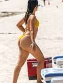 Camila Cabello Booty in Mustard Bikini at a Beach in Miami