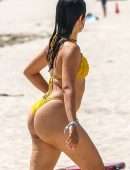 Camila Cabello Booty in Mustard Bikini at a Beach in Miami