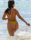Camila Cabello Booty in Mustard Bikini at a Beach in Miami