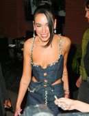 Dua Lipa Cleavage, Outside the Mercer Hotel in NYC