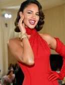 Eiza Gonzalez Gorgeous Leggy in Sexy Red Dress at 2021 Met Gala in New York