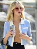 Joy Corrigan Leggy and in an Open Jacket for a Photoshoot in New York