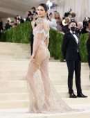 Kendall Jenner Booty in a See-Through Dress at 2021 Met Gala in New York