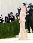 Kendall Jenner Booty in a See-Through Dress at 2021 Met Gala in New York