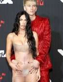 Megan Fox in a See-Through Dress at 2021 MTV Video Music Awards in New York