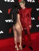 Megan Fox in a See-Through Dress at 2021 MTV Video Music Awards in New York