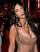 Megan Fox in a See-Through Dress at 2021 MTV Video Music Awards in New York