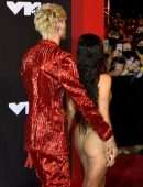 Megan Fox in a See-Through Dress at 2021 MTV Video Music Awards in New York