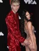 Megan Fox in a See-Through Dress at 2021 MTV Video Music Awards in New York