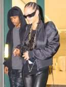 Rihanna Pokies in a Sheer Top, Out in New York