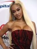 Saweetie Leggy at 2021 iHeartRadio Music Festival in Las Vegas