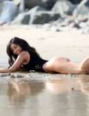 Val Fit Booty in Black Swimsuit, Photoshoot for 138 Water in Malibu