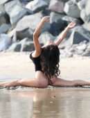 Val Fit Booty in Black Swimsuit, Photoshoot for 138 Water in Malibu