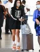 Vanessa Hudgens Leggy, Arrives at JFK Airport in New York