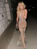 Ashley Roberts Leaving The Court Private Members Club in London