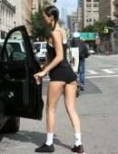 Bella Hadid Leggy, Out in NYC