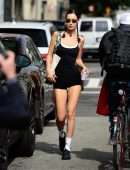 Bella Hadid Leggy, Out in NYC