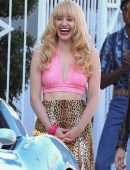 Emmy Rossum Leggy, Filming 'Angelyne' in Los Angeles
