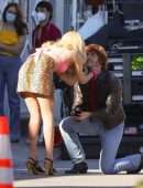 Emmy Rossum Leggy, Filming 'Angelyne' in Los Angeles