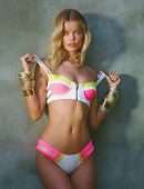 Frida Aasen in Bikini for Beach Bunny Neon Revolution Summer 2021 Campaign