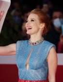 Jessica Chastain at the Premiere of The Eyes of Tammy Faye in Rome