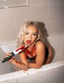 Jordyn Jones Booty in a Bathtub Photoshoot