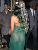 Karrueche Tran See-Through Booty in a Tiny Thong Dress Out in Los Angeles