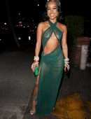 Karrueche Tran See-Through Booty in a Tiny Thong Dress Out in Los Angeles