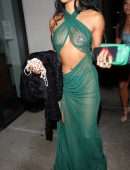Karrueche Tran See-Through Booty in a Tiny Thong Dress Out in Los Angeles